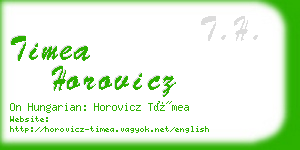 timea horovicz business card